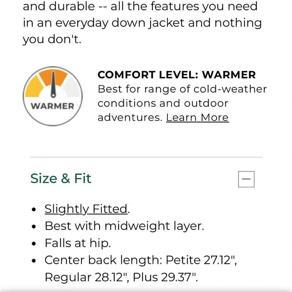 L.L. Bean Blue Puffer Jacket with Hood